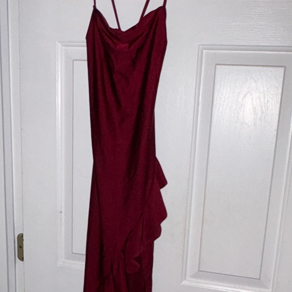 Windsor Asymmetrical Wine Dress